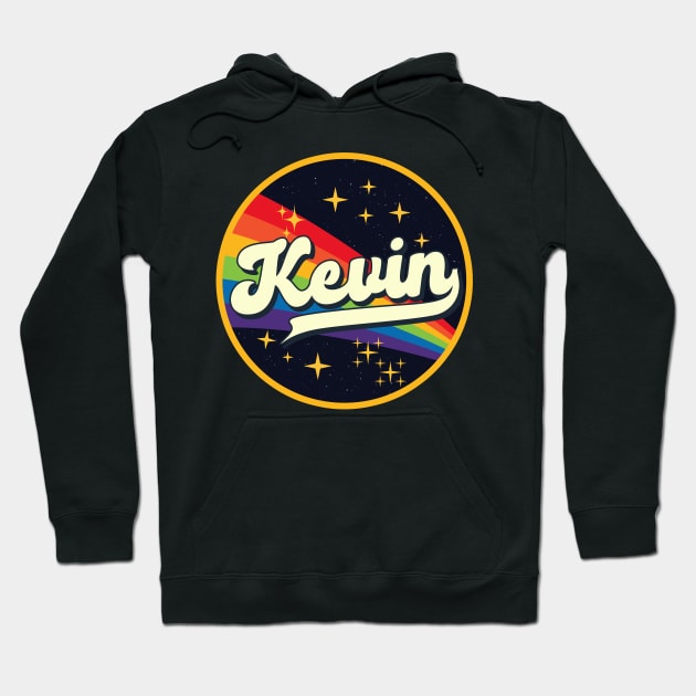 Kevin // Rainbow In Space Vintage Style Hoodie by LMW Art